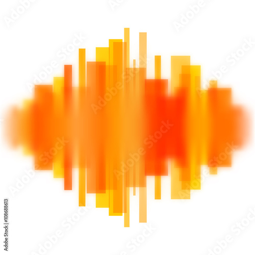 Blurred waveform made of lines
