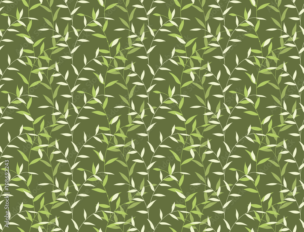 Seamless Leaves Floral Nature Pattern