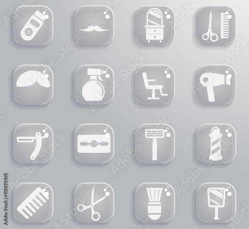 Barbershop simply icons