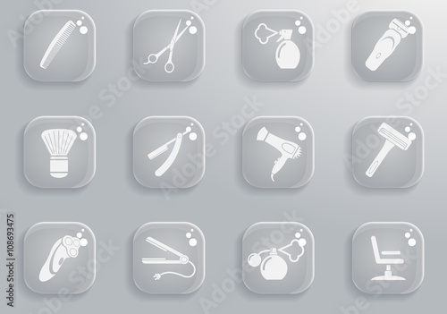 Barbershop simply icons