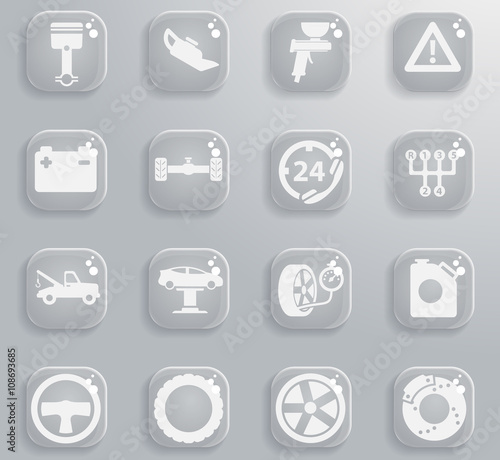 Car service simply icons