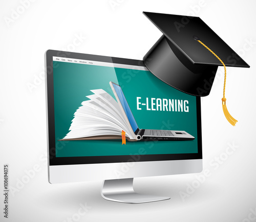 IT Communication - e-learning, on-line education concept
