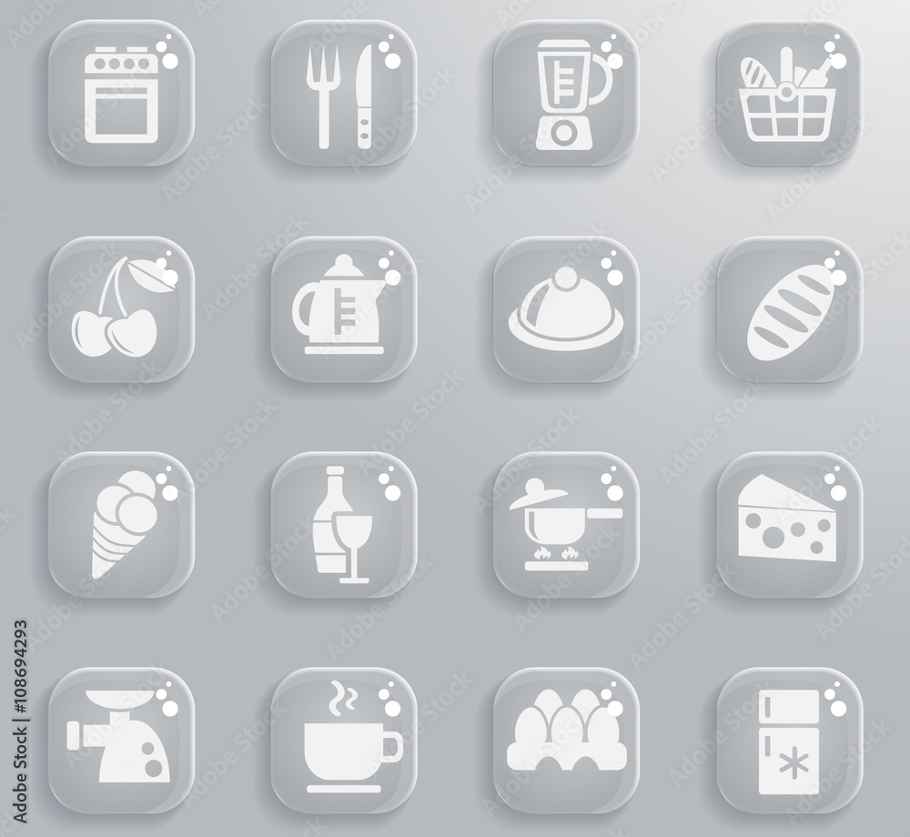 food and kitchen icon set food and kitchen icon set