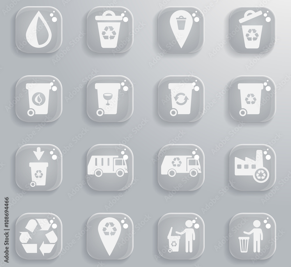 garbage icon set garbage icon set