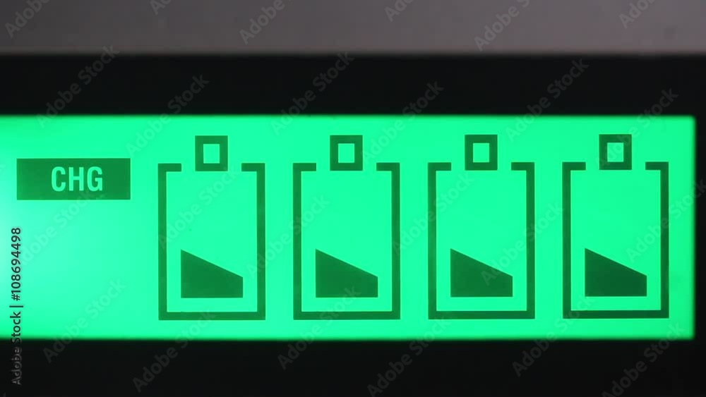 Employment indicator battery charger. The battery symbol flashes on the