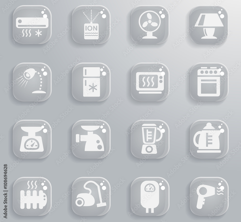 home appliances icon set home appliances icon set
