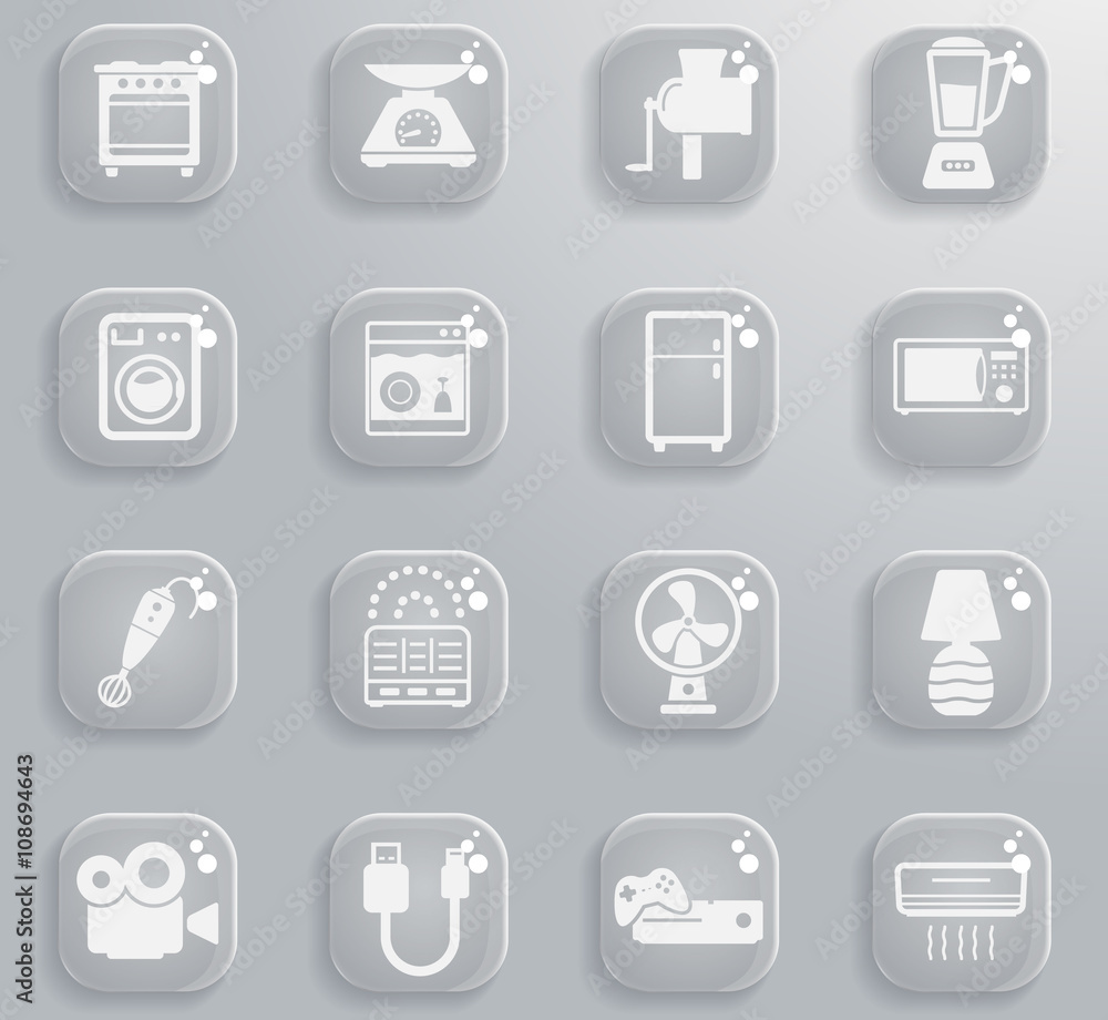 Home applicances simply icons Home applicances simply icons
