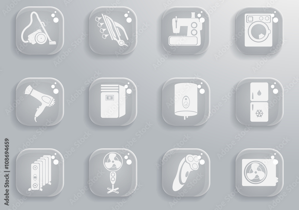 Home applicances simply icons Home applicances simply icons
