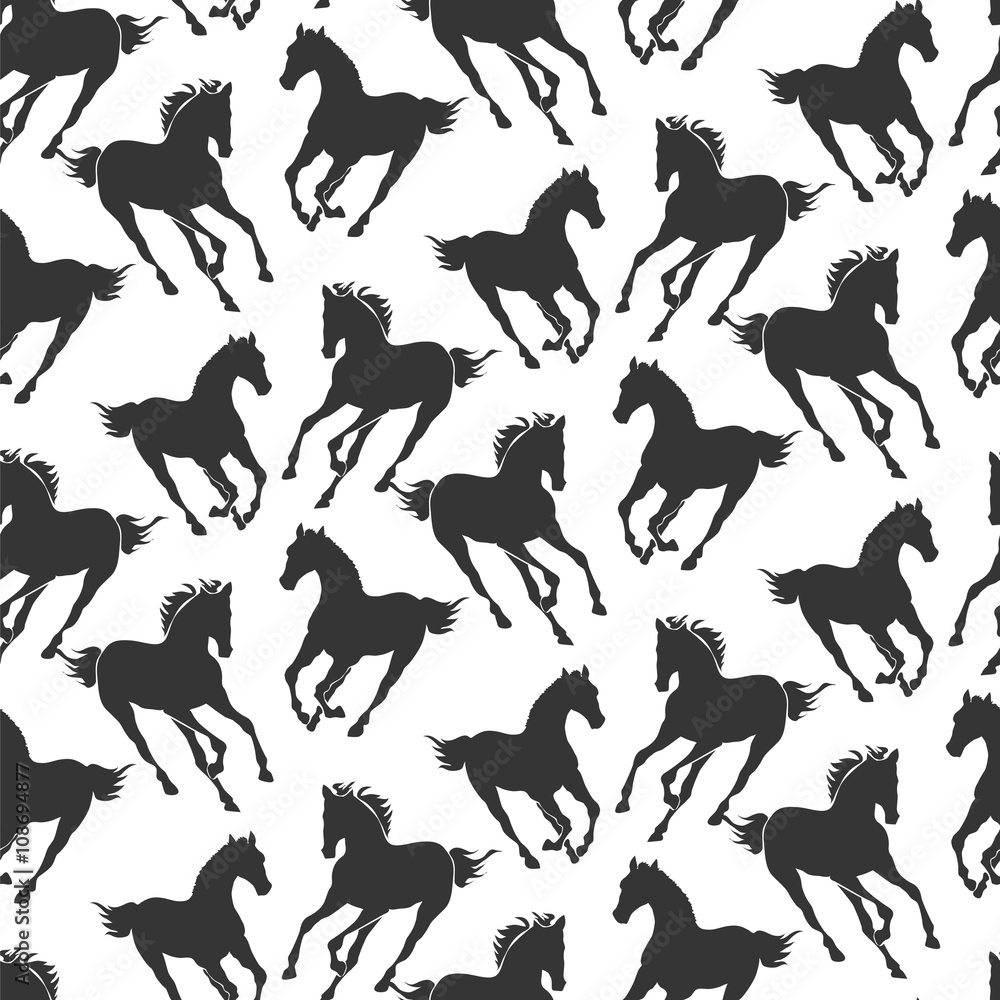 Horses seamless pattern 1