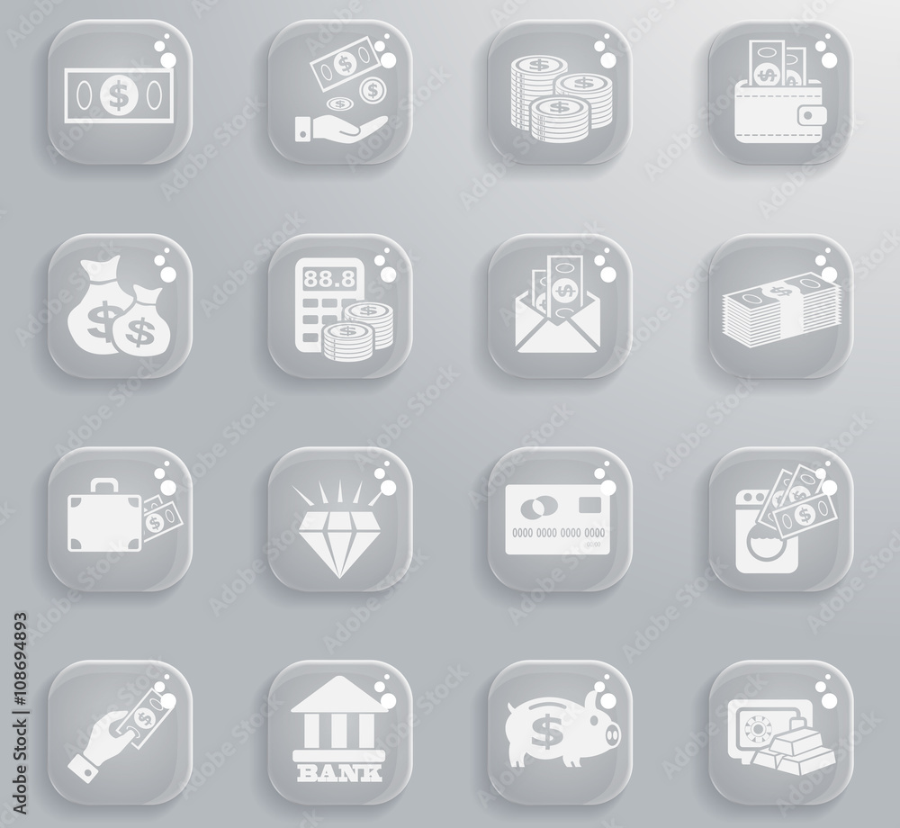 hand and money icon set hand and money icon set