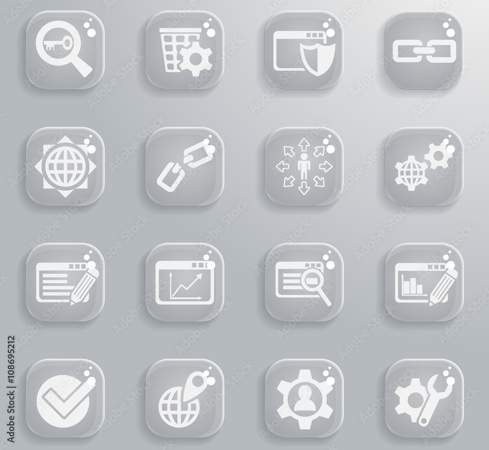 seo and development icon set seo and development icon set