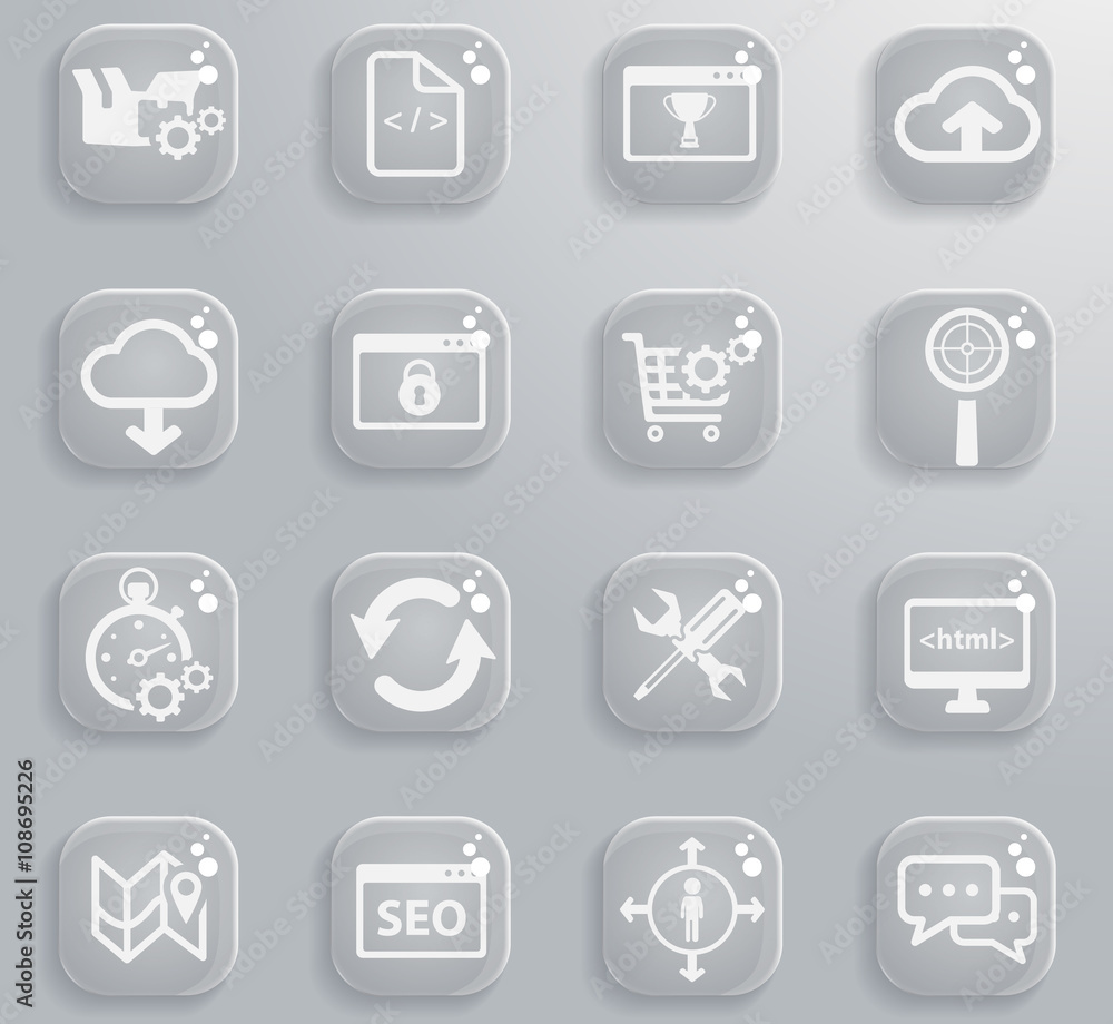 SEO and development simply icons SEO and development simply icons