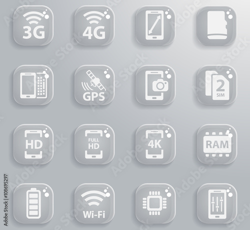 Smarthone specs simply icons
