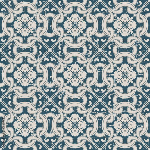 Seamless worn out antique background 279_cross round curve kaleidoscope