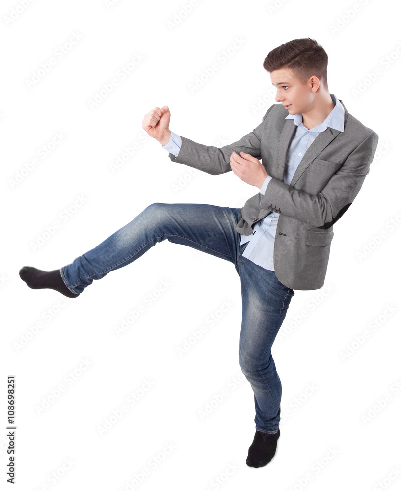 boy does karate kick boy does karate kick