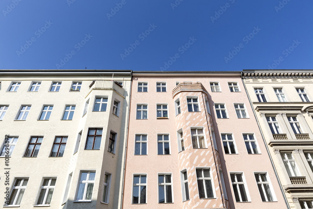 old houses and blue sky in Berlin Kreuzberg