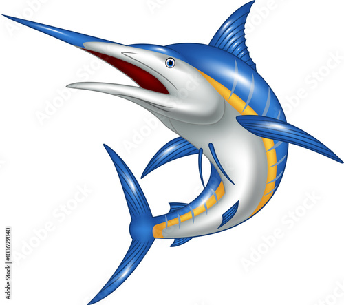 Xiphias Marlin fish cartoon