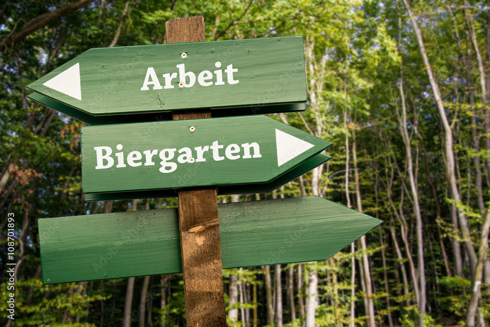 Schild 99 - Biergarten