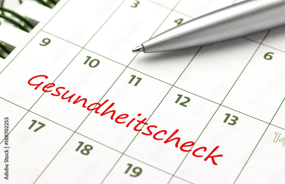 Gesundheitscheck im Kalender