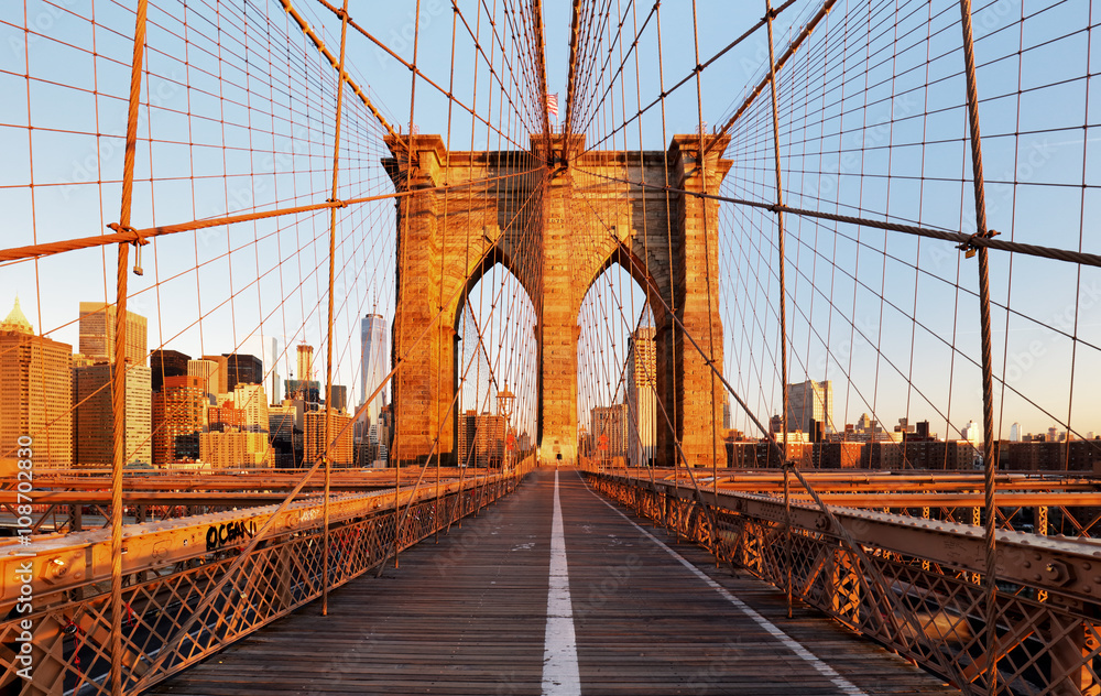 Obraz premium Most Brookliński, Nowy Jork, nikt