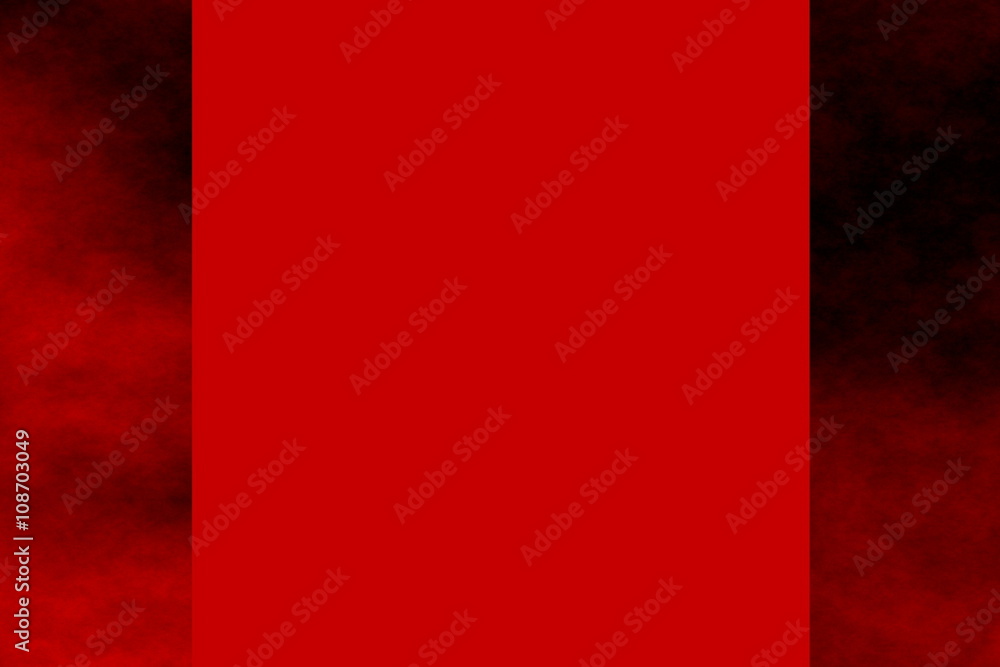 red background with black smoky side frame