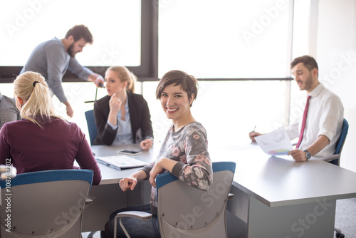 young business people group on meeting at office