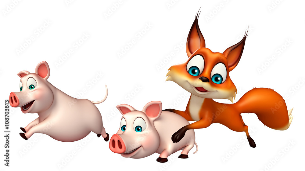 Fox hunting Pig Fox hunting Pig