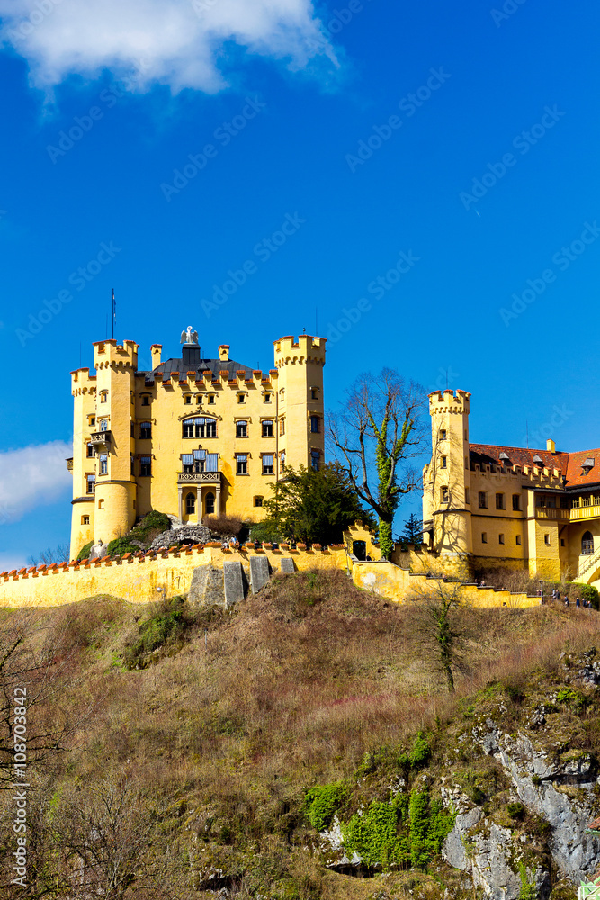 The castle of Hohenschwangau in Germany