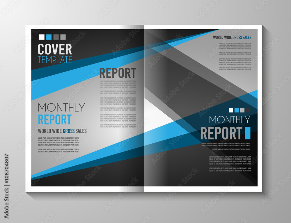 Fototapeta premium Brochure template, Flyer Design or Depliant Cover for business presentation