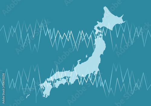 日本地図のイラスト: ビジネス・経済イメージ