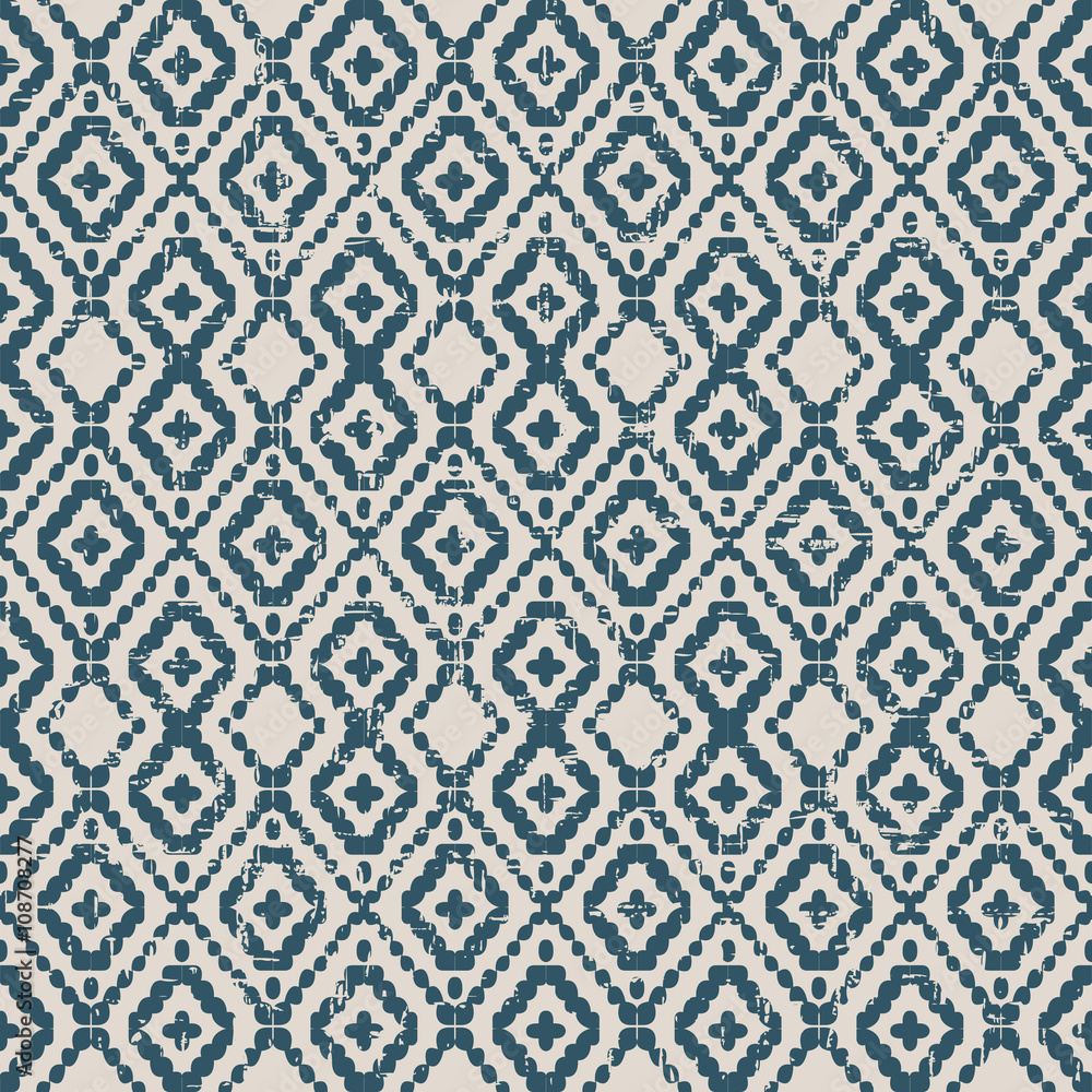 Seamless worn out antique background 287_diamond check cross round geometry