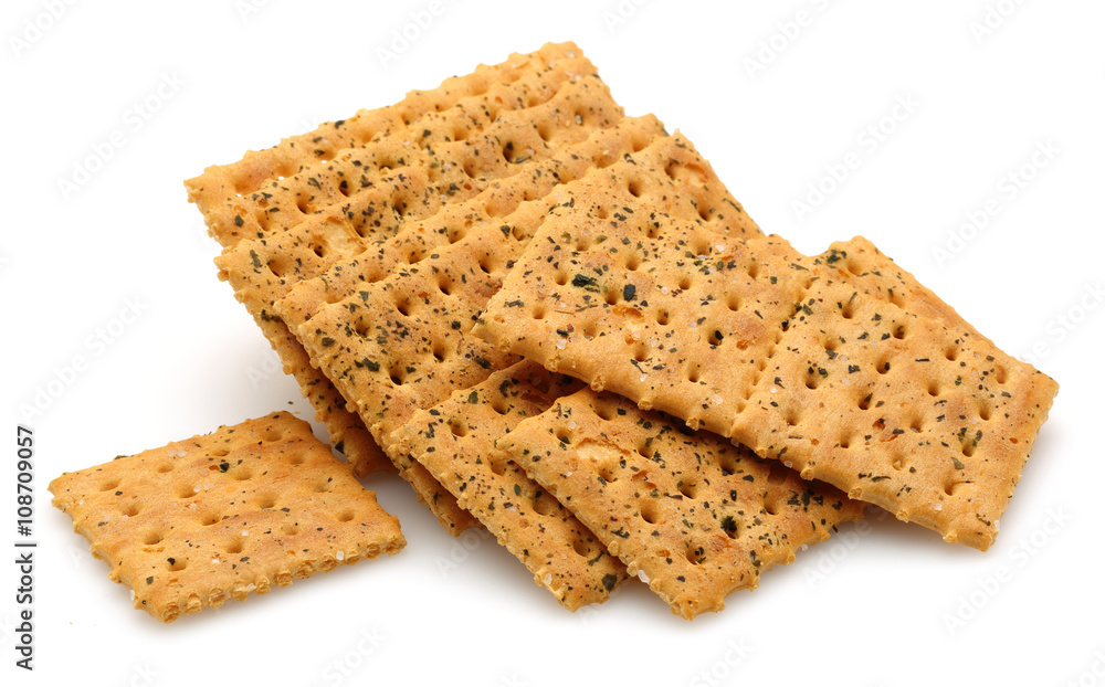 Crackers with tomato and basil Crackers with tomato and basil