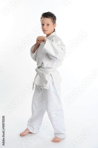 Young karate boy