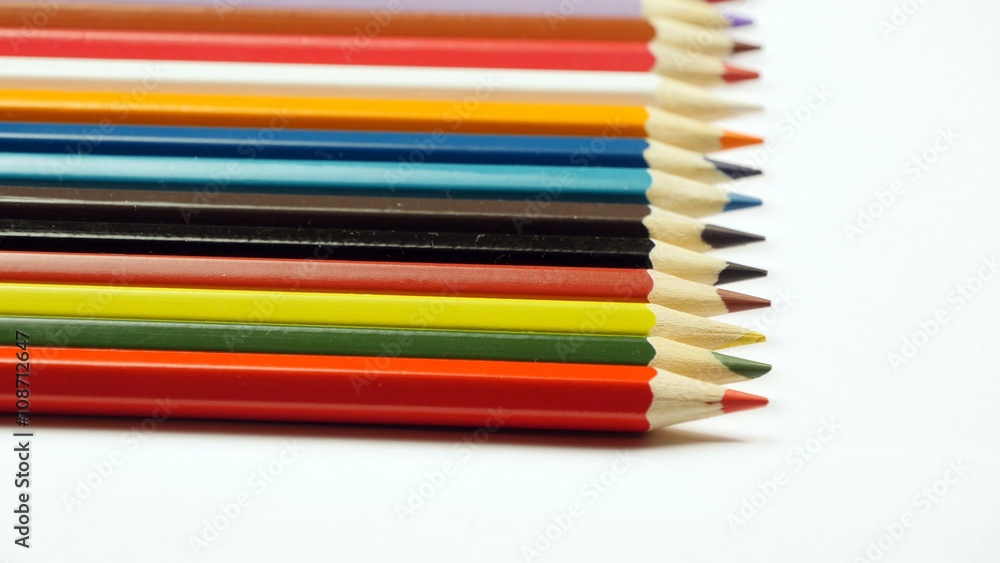 Taking colored pencil Taking colored pencil