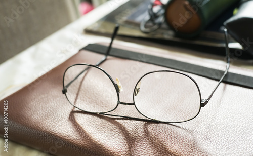 Tablet and glasses
