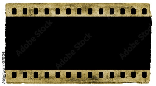 Vintage sepia film strip frame background.
