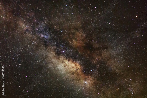 Core of Milky Way. Galactic center of the milky way, Long exposu