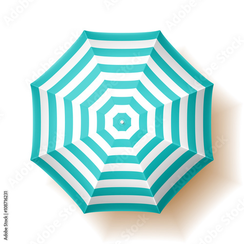 Beach umbrella, top view