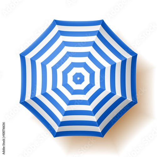 Beach umbrella, top view