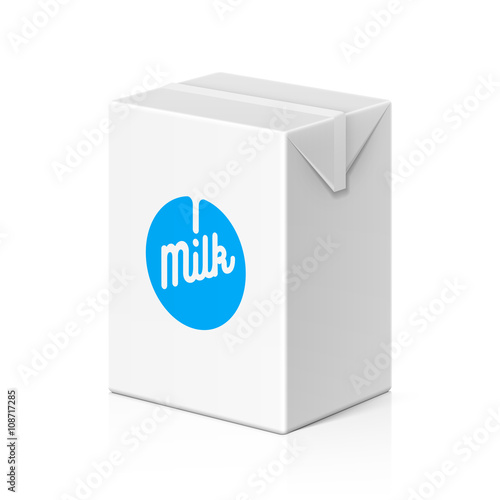 Milk or juice package mock up, 200ml