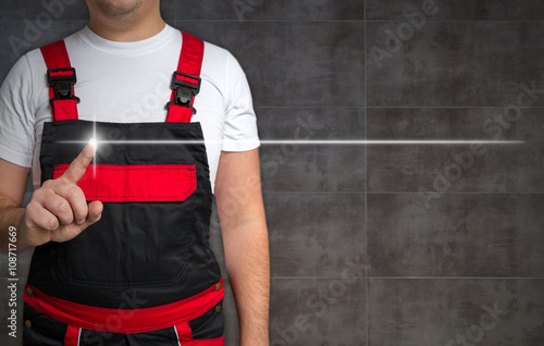 Slika na platnu tiler touchscreen is shown by craftsman concept
