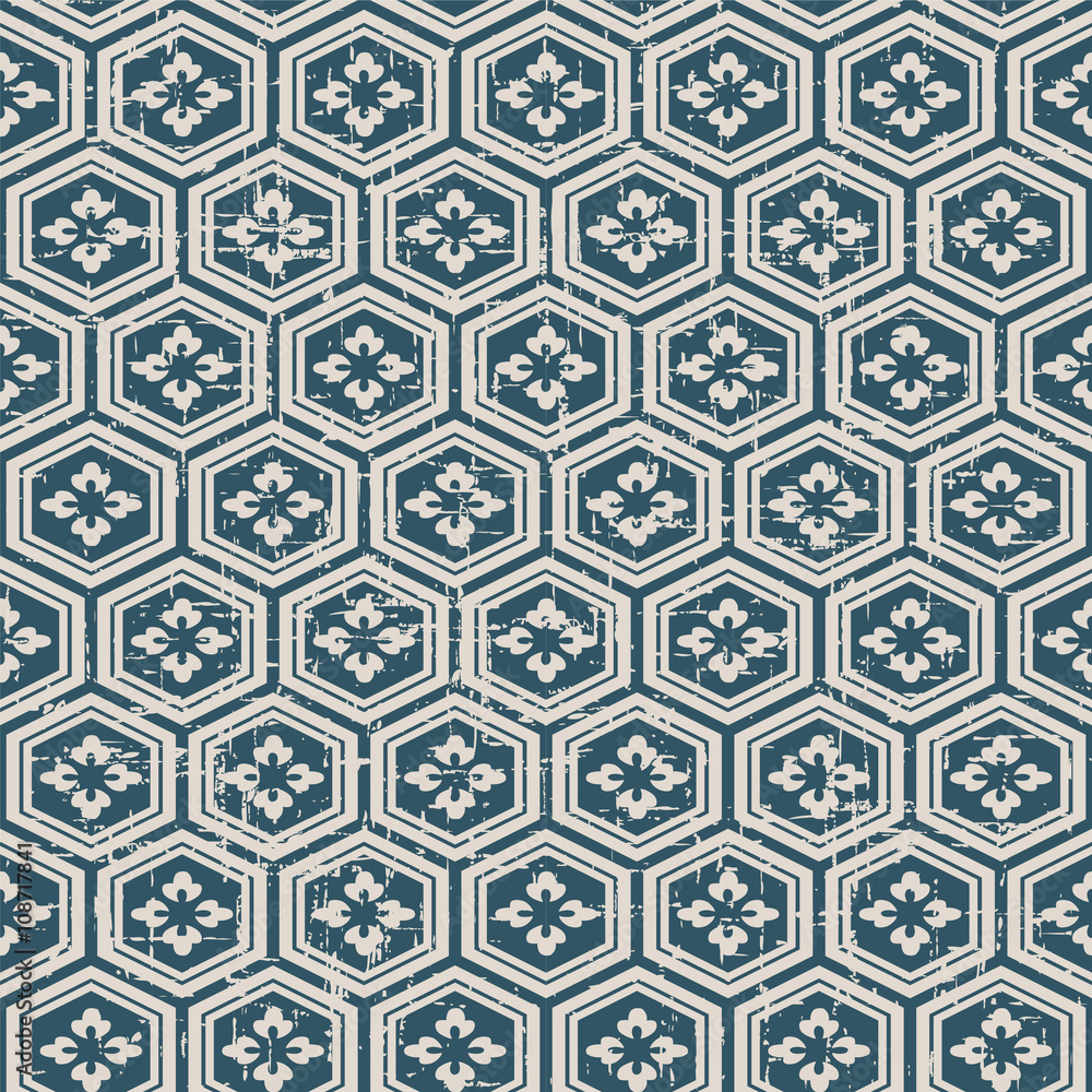 Seamless worn out antique background 302_polygon flower Seamless worn out antique background 302_polygon flower
