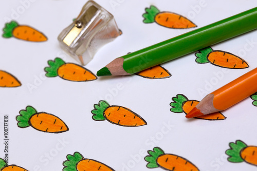 drawing with carrots