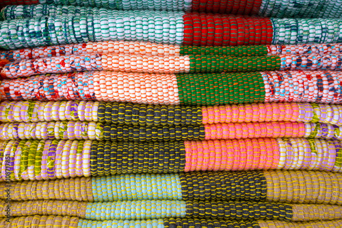 background of bright rugs