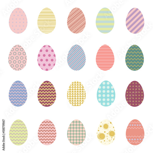 Easter eggs. Easter Vector Collection.