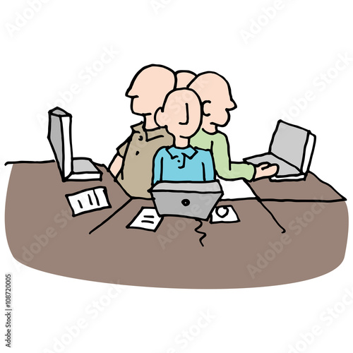 Stressful crowded workplace environment