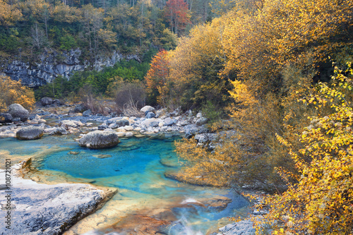 Anisclo canyon in autumn  Huesca  Spain