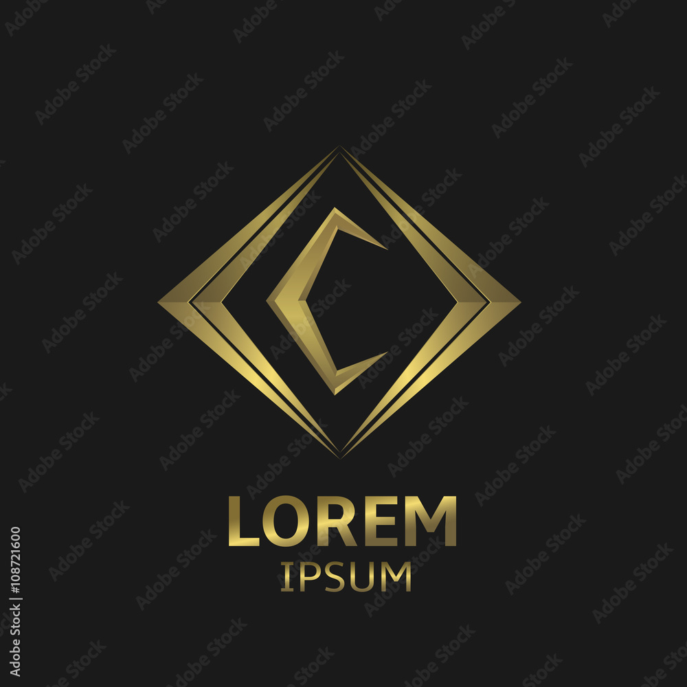 Golden C letter Golden C letter