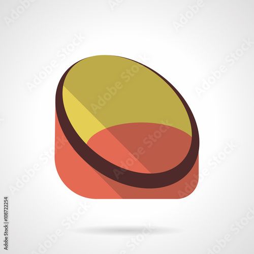 Frameless chair flat color design vector icon