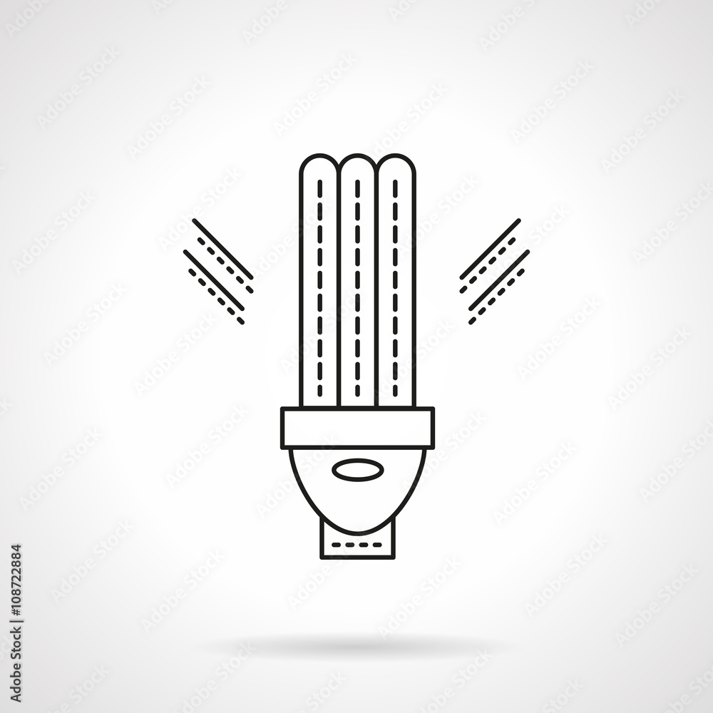 Energy saving devices flat line vector icon Energy saving devices flat line vector icon
